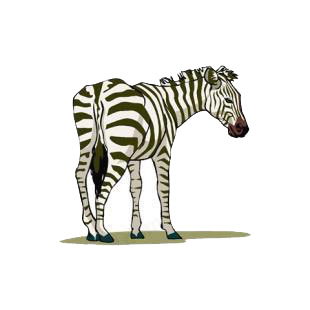 Zebra listed in african decals.