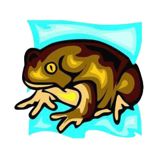 Toad listed in amphibians decals.