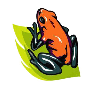 Frog listed in amphibians decals.