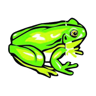 Tree frog listed in amphibians decals.
