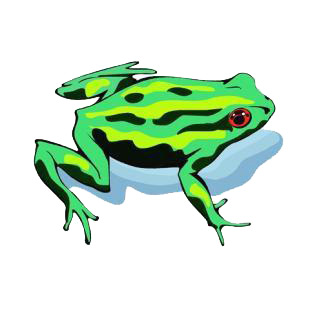 Frog listed in amphibians decals.