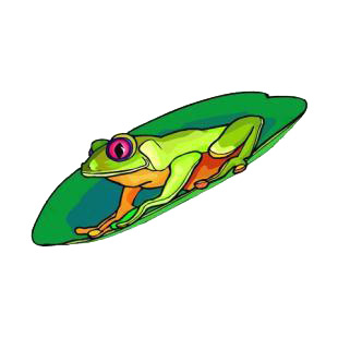 Green frog listed in amphibians decals.