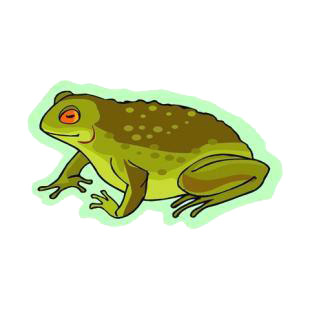 Green frog listed in amphibians decals.