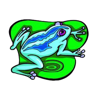 Frog on a lilies listed in amphibians decals.