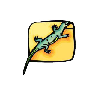 Lizard listed in amphibians decals.