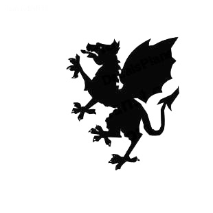 Dragon medieval myth listed in fantasy decals.