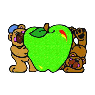 Bears with big green apple listed in bears decals.