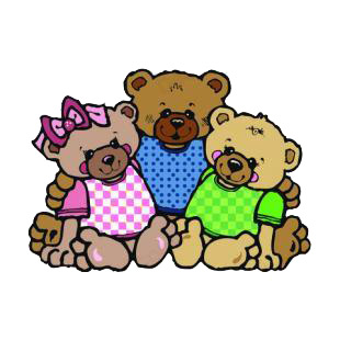 Bear family listed in bears decals.