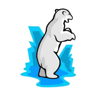 Angry polar bear listed in bears decals.