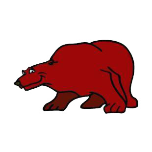 Brown bear listed in bears decals.