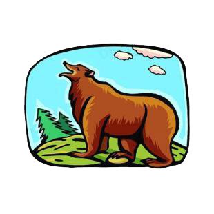 Brown bear listed in bears decals.