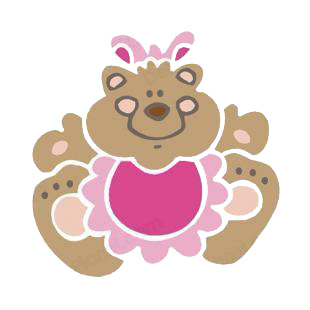 Female teddy bear cub listed in bears decals.