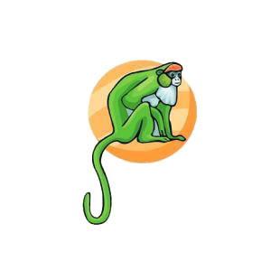 Green monkey listed in monkeys decals.