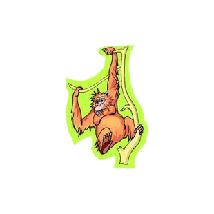 Orangutan listed in monkeys decals.