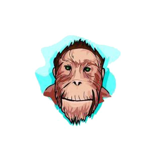 Chimpanzee listed in monkeys decals.