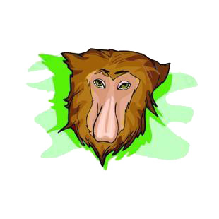 Proboscis monkey listed in monkeys decals.