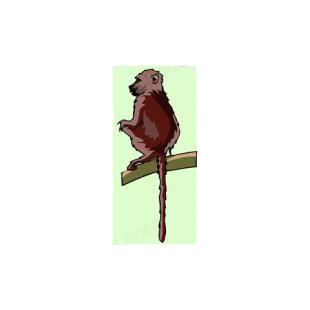 Baboon on a branch listed in monkeys decals.