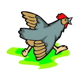 Chicken running listed in farm decals.