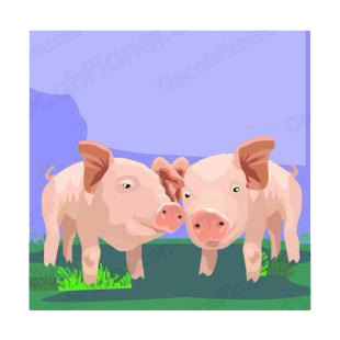 Pigs listed in farm decals.
