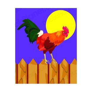Rooster listed in farm decals.