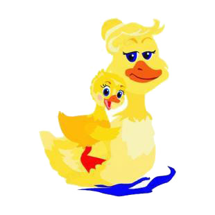 Duck with duckling listed in farm decals.