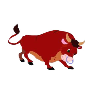 Bull angry listed in farm decals.