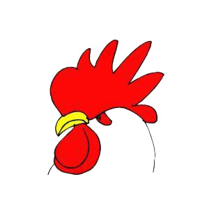 Rooster head listed in farm decals.