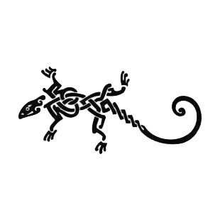 Lizard tattoo listed in reptiles decals.