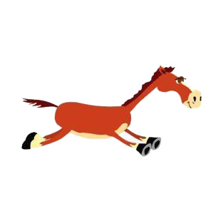 Running horse listed in horse decals.