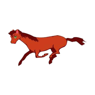 Running horse listed in horse decals.