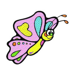 Flying butterfly listed in insects decals.