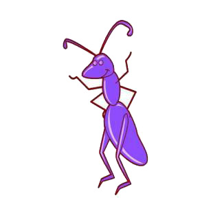 Purple ant listed in insects decals.