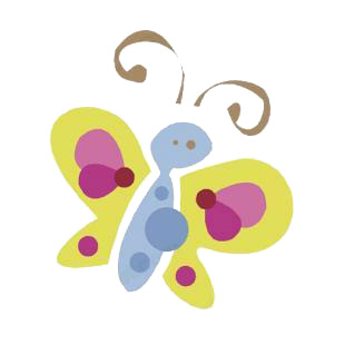 Butterfly drawing listed in insects decals.