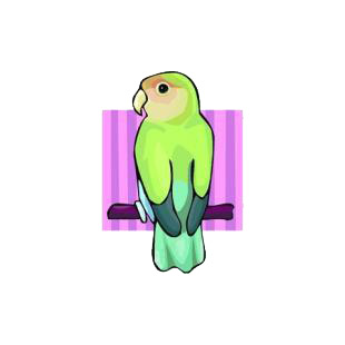 Lovebird listed in birds decals.