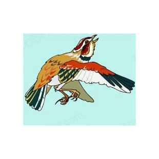 Mongolian lark listed in birds decals.