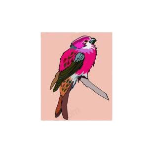 Pine grosbeak listed in birds decals.