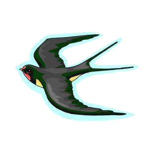 Progne flying listed in birds decals.