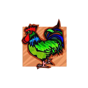 Rooster listed in birds decals.