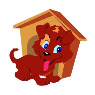 Puppy with dog house listed in dogs decals.