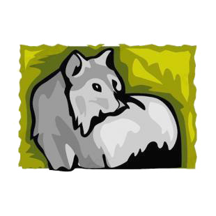 Wolf listed in dogs decals.