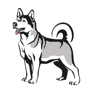Husky listed in dogs decals.