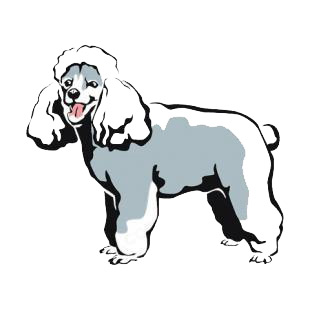 Poodle listed in dogs decals.