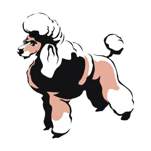 Poodle listed in dogs decals.