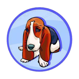 Sad beagle listed in dogs decals.