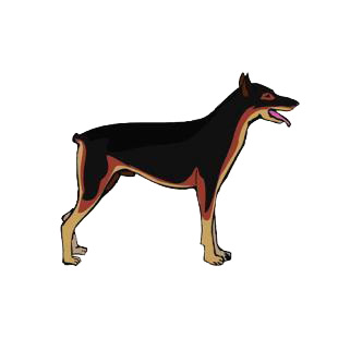 Doberman listed in dogs decals.