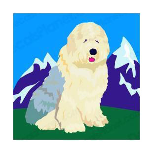 Sheepdog listed in dogs decals.