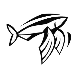 Flying fish listed in fish decals.