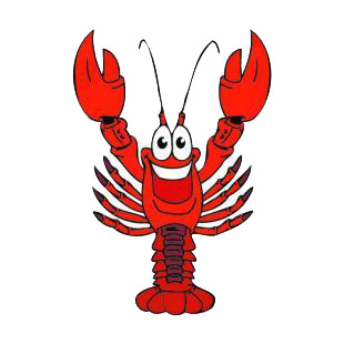 Happy lobster listed in fish decals.
