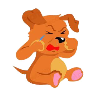 Puppy crying listed in dogs decals.