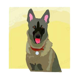 German shepherd listed in dogs decals.